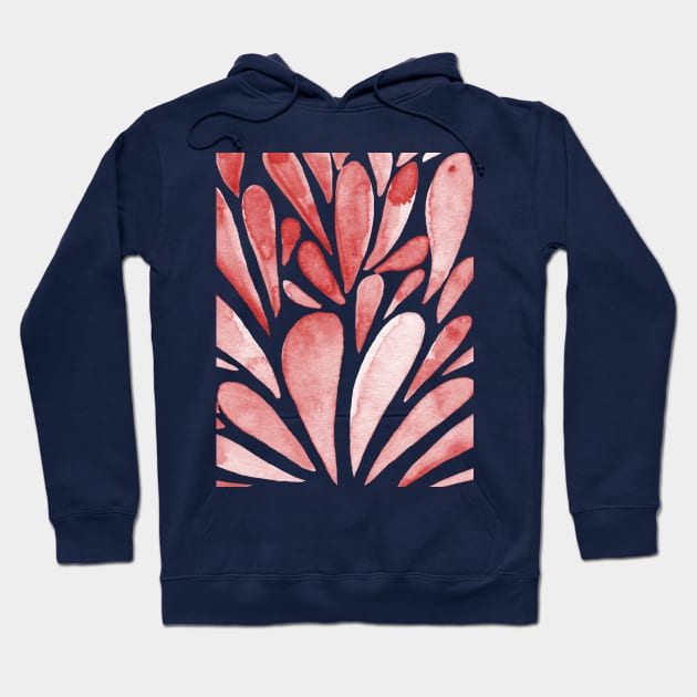 Watercolor artistic drops - red Hoodie by wackapacka